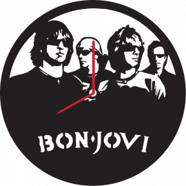 Часы из виниловой пластинки Bon Jovi ϕ30