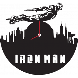 Часы из виниловой пластинки Iron Man ϕ30